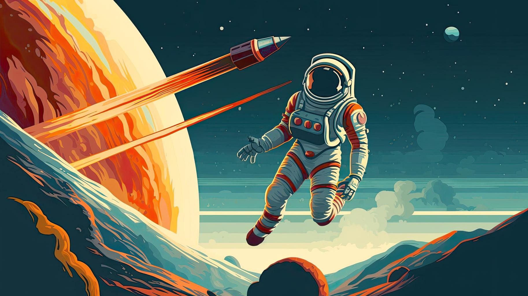 Image surréaliste d’un voyage de luxe futuriste